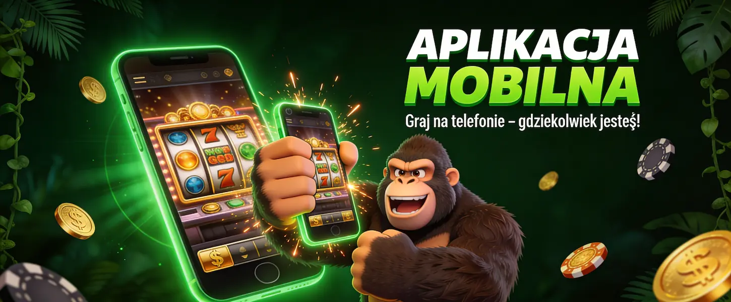 GoKong Casino aplikacja mobilna pozwala grać na telefonie w sloty i gry kasynowe gdziekolwiek jesteś.